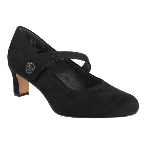 Jana Cross Strap Pumps  - 22473-41 - Black