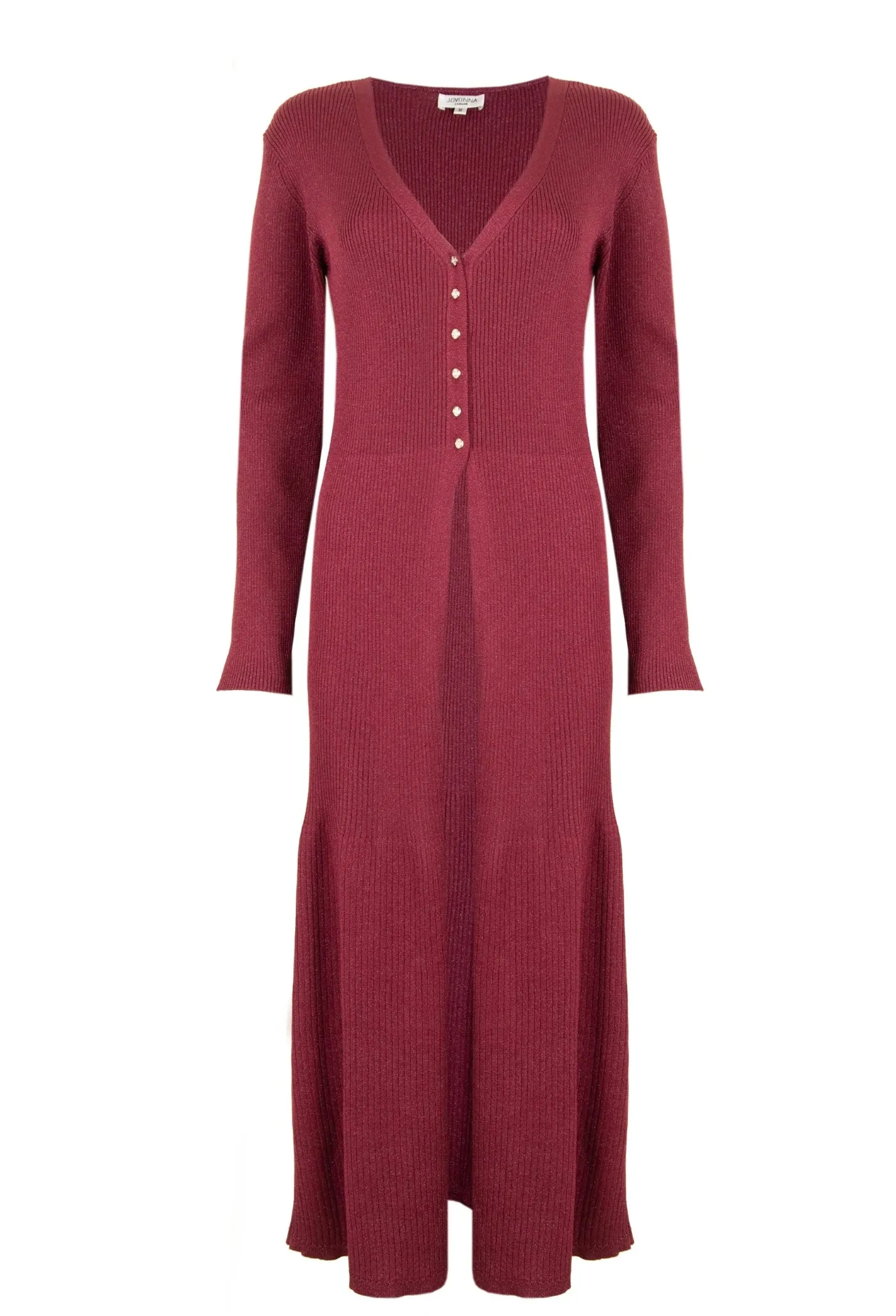 Jovonna Fleur Wine Knitted Dress