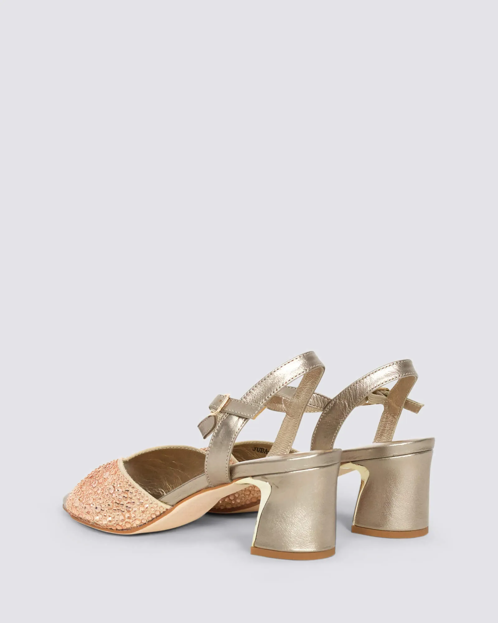 JUBA BLOCK HEELS CHAMPAGNE