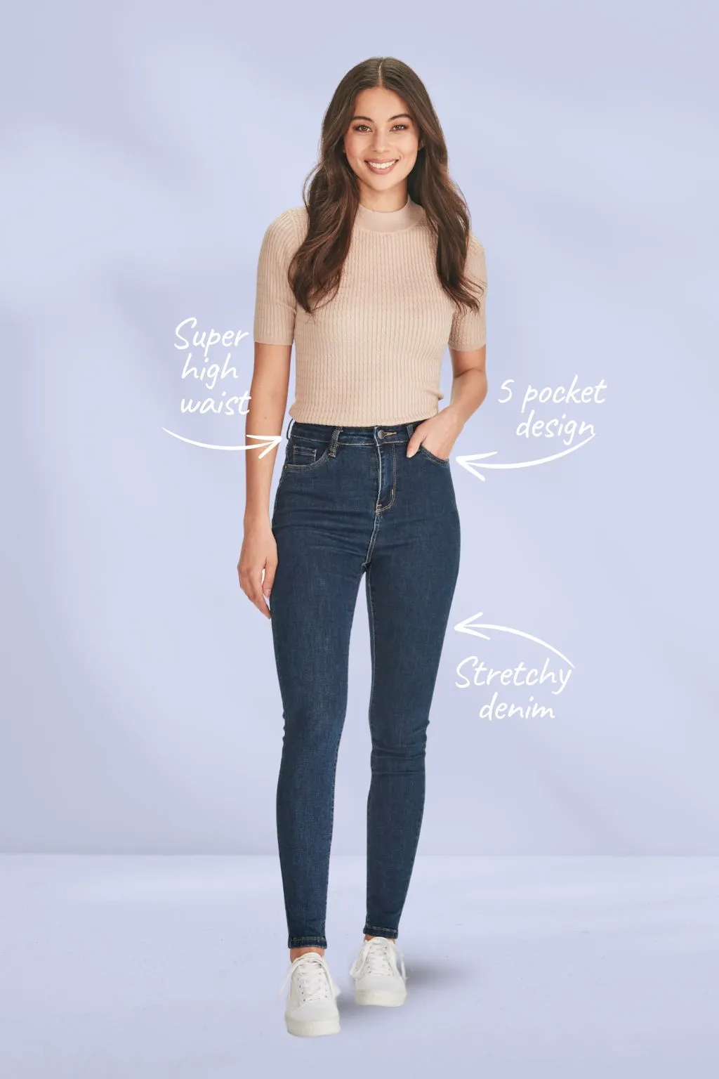 Junkfood Bowie Ankle Grazer Jeans Indigo