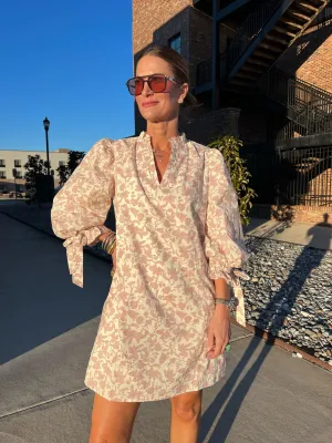Kaia Floral Print Mini Dress Pink