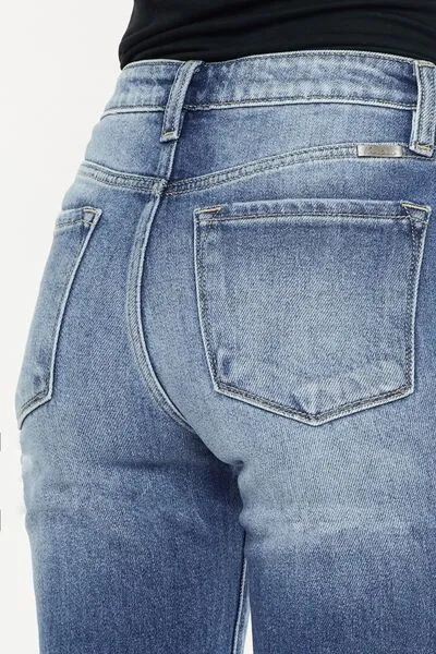 Kancan Let's Roll High Rise Cropped Straight Jeans