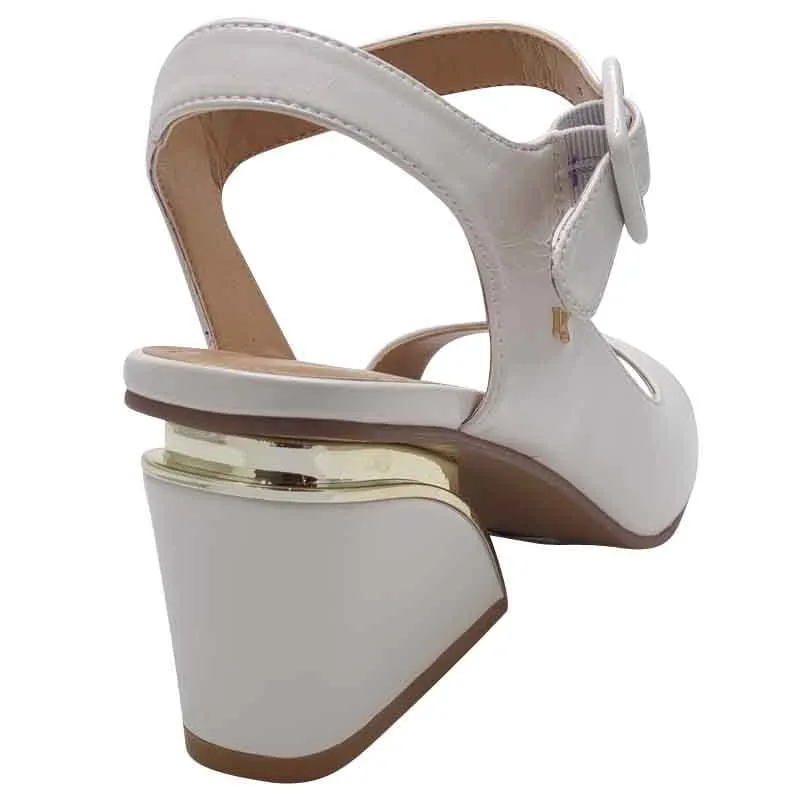 Kate Appleby Low Heel White Sandal - Yaxley