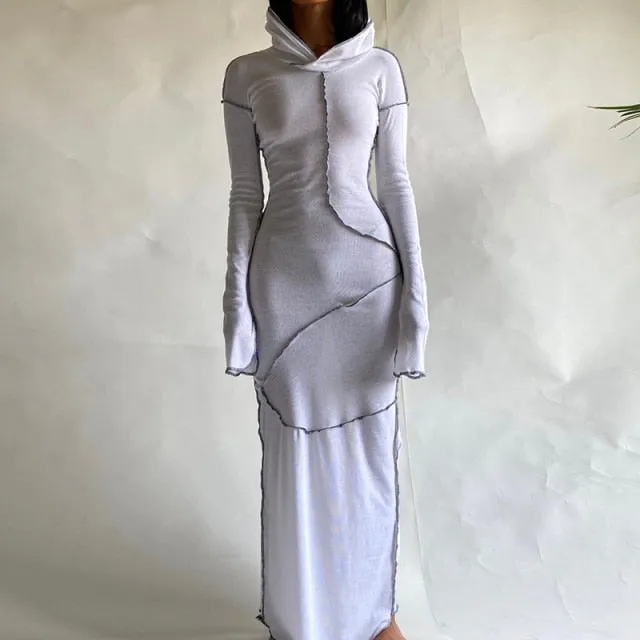 Khaki Patchwork Dress - Bodycon Gothic Goblincore Cyberpunk Clothing Dark Academia Cyber Fashion Edgy Clothing Alt Clothing Egirl Y2k Top Grunge