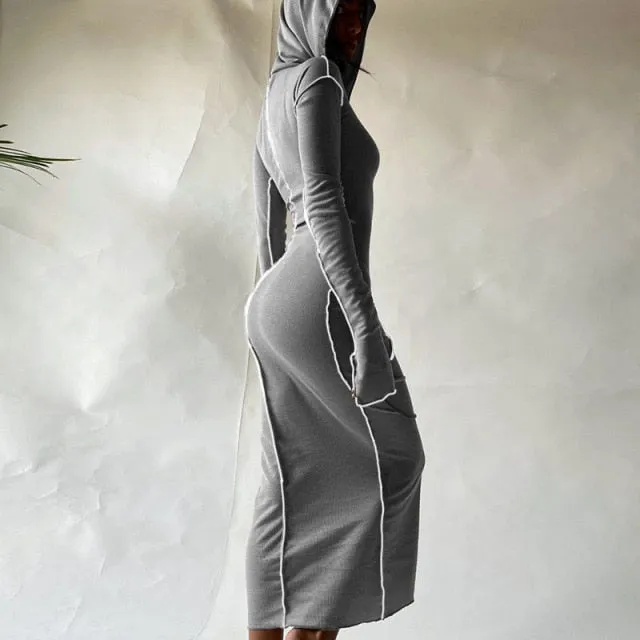 Khaki Patchwork Dress - Bodycon Gothic Goblincore Cyberpunk Clothing Dark Academia Cyber Fashion Edgy Clothing Alt Clothing Egirl Y2k Top Grunge