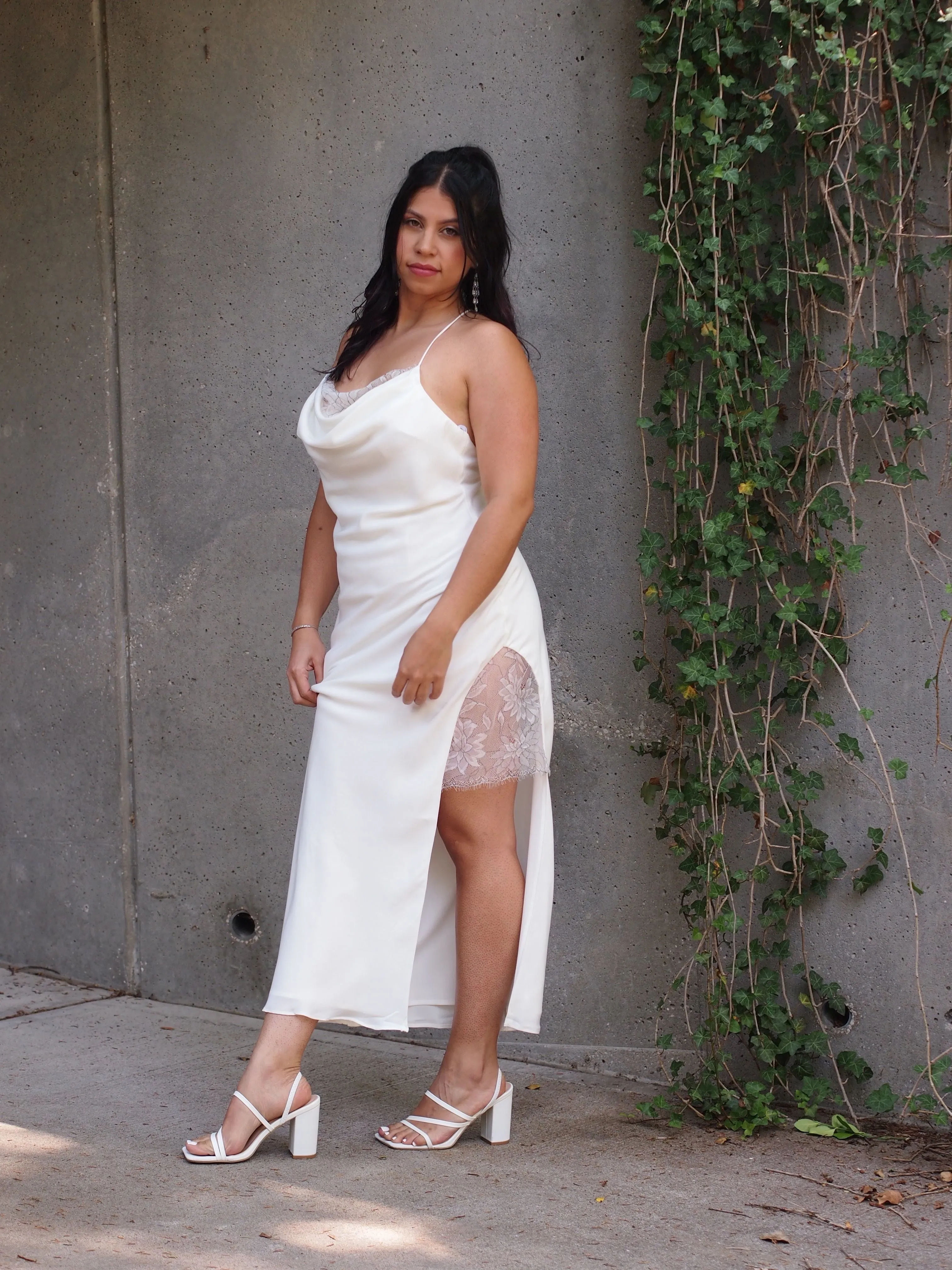 La Paz Lace Maxi Slit Dress