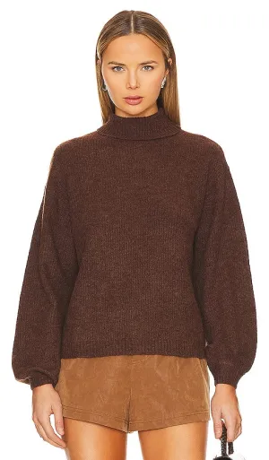 L'Academie Cashew Pullover in Brown
