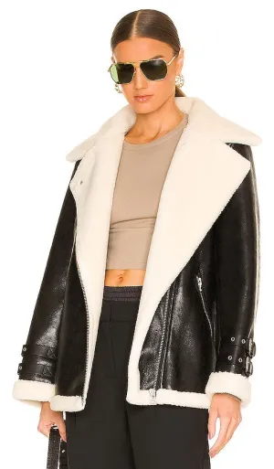 L'Academie Cian Moto Jacket in Black