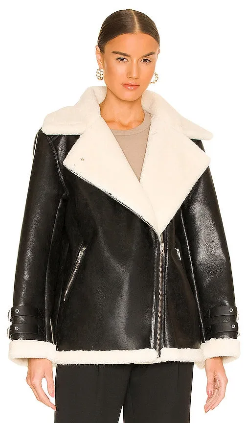 L'Academie Cian Moto Jacket in Black