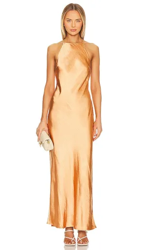 L'Academie Emmeline Maxi Dress in Beige