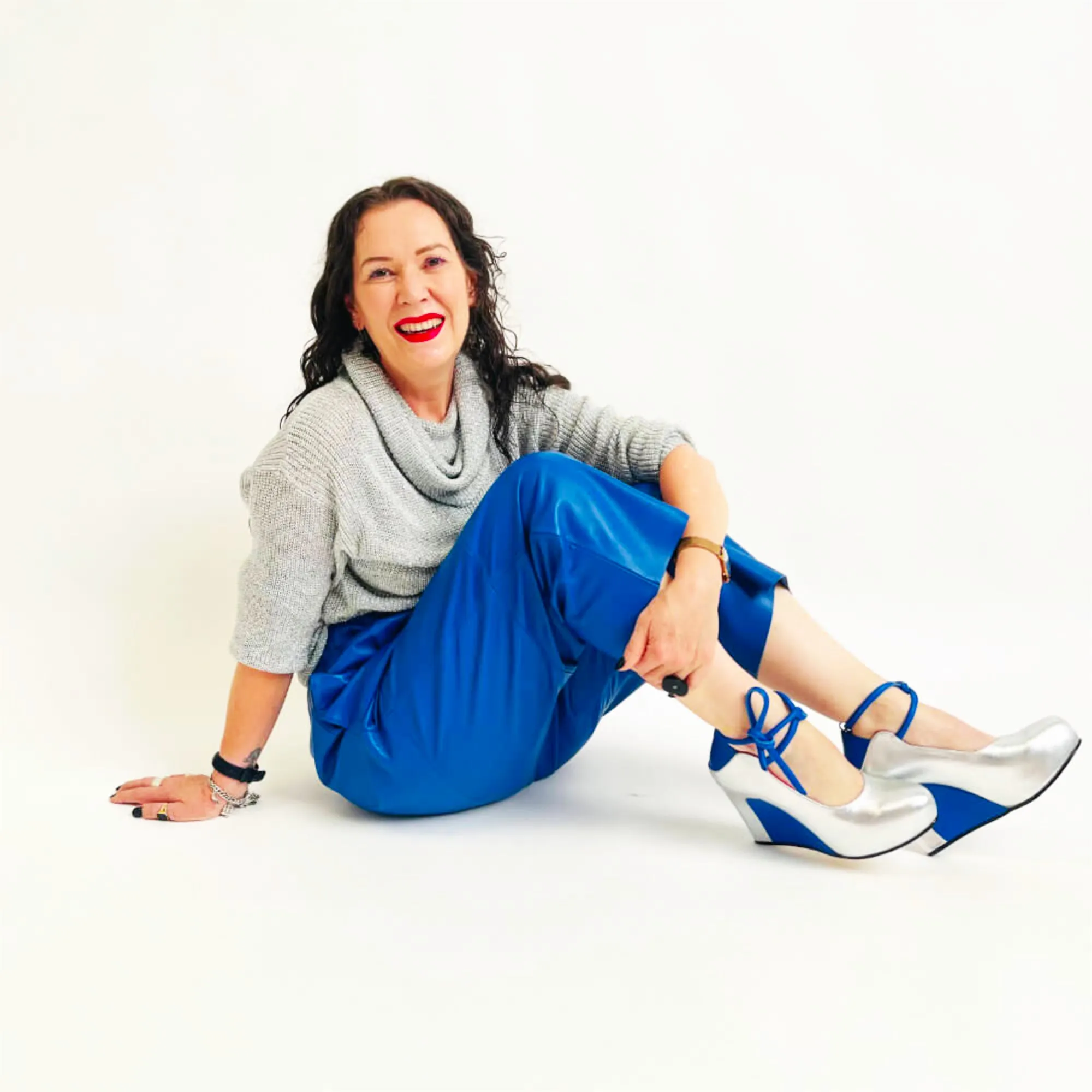 Lady Jane - Silver/cobalt