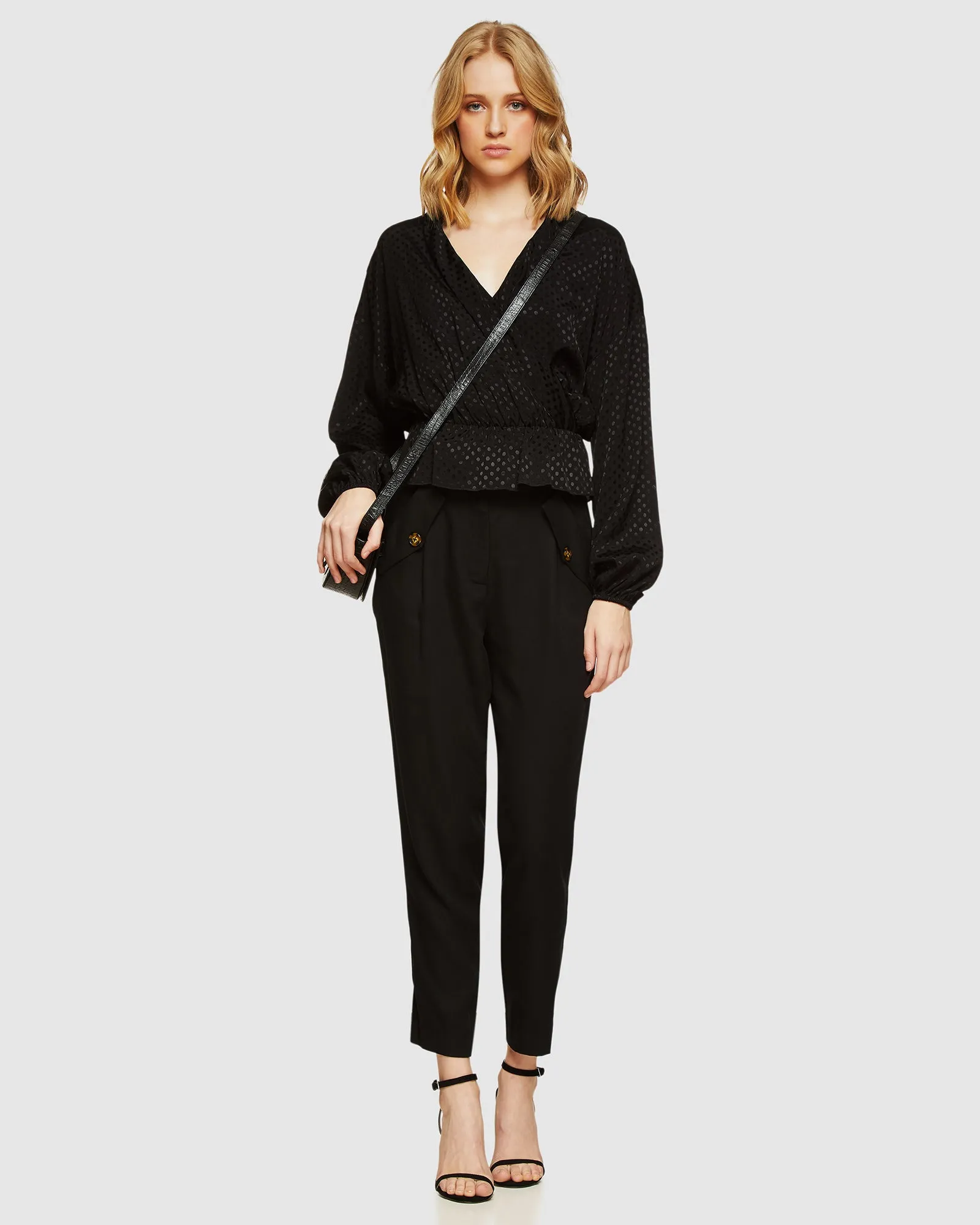 Lana Spot Wrap Front Top