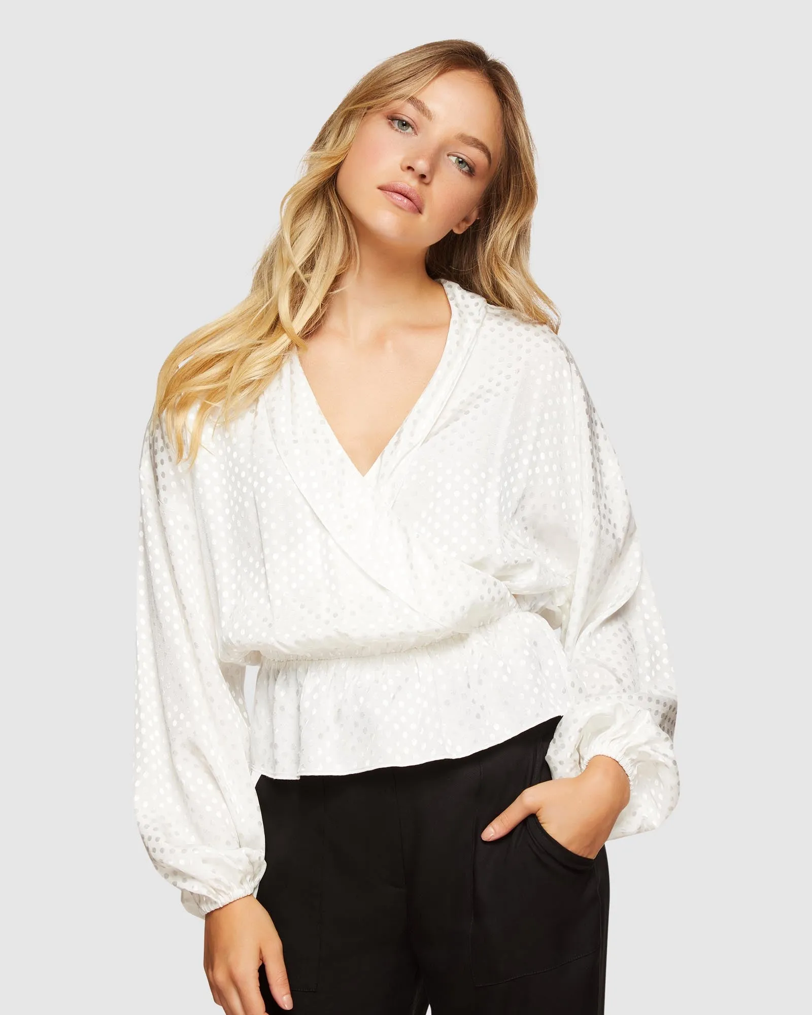 Lana Spot Wrap Front Top