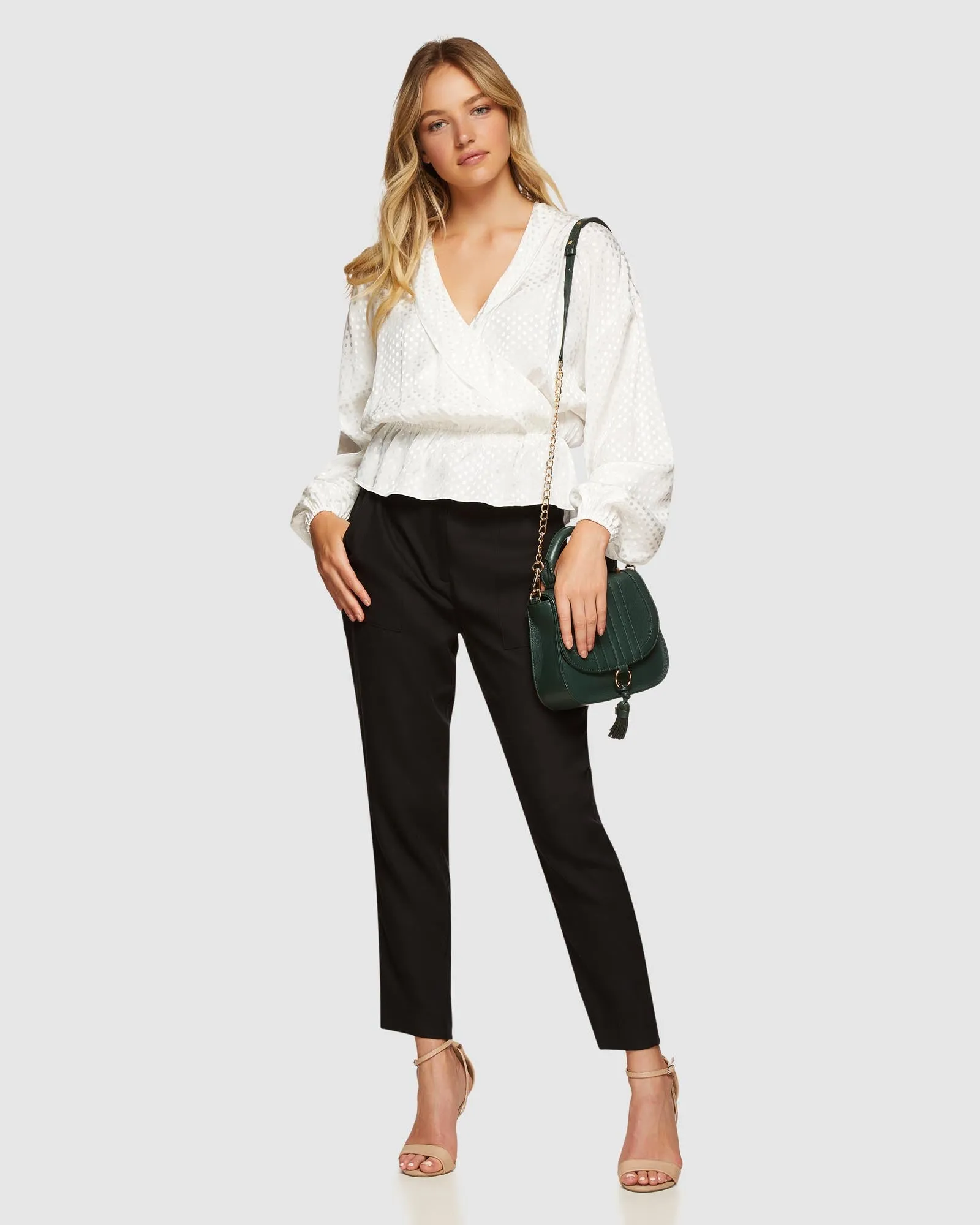 Lana Spot Wrap Front Top