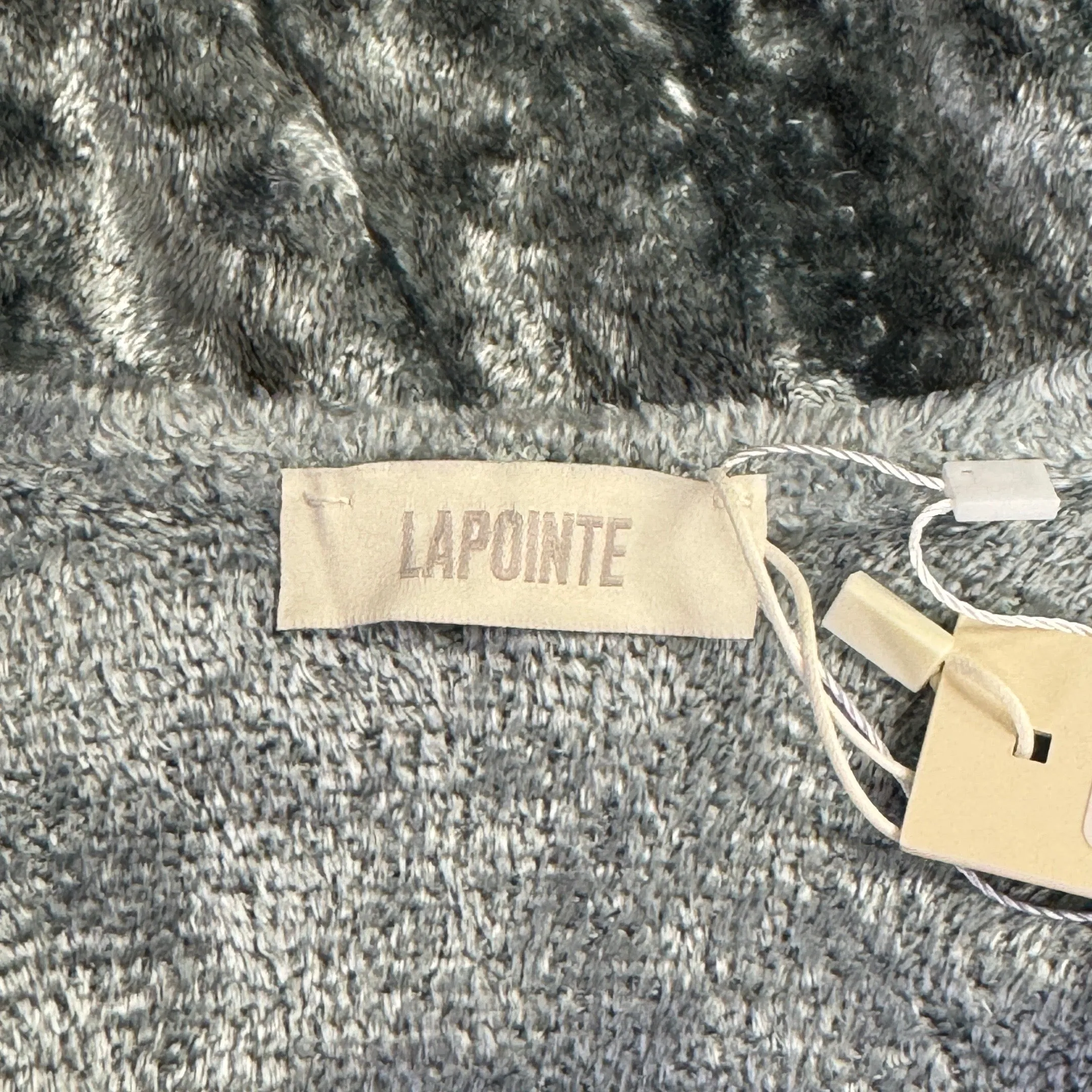 Lapointe Velvet Scoop Neck Silver Mint Maxi Dress