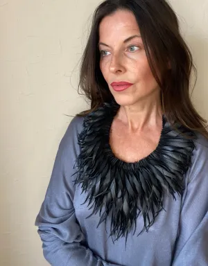 Large, Curly Upcycled Inner Tube Necklace
