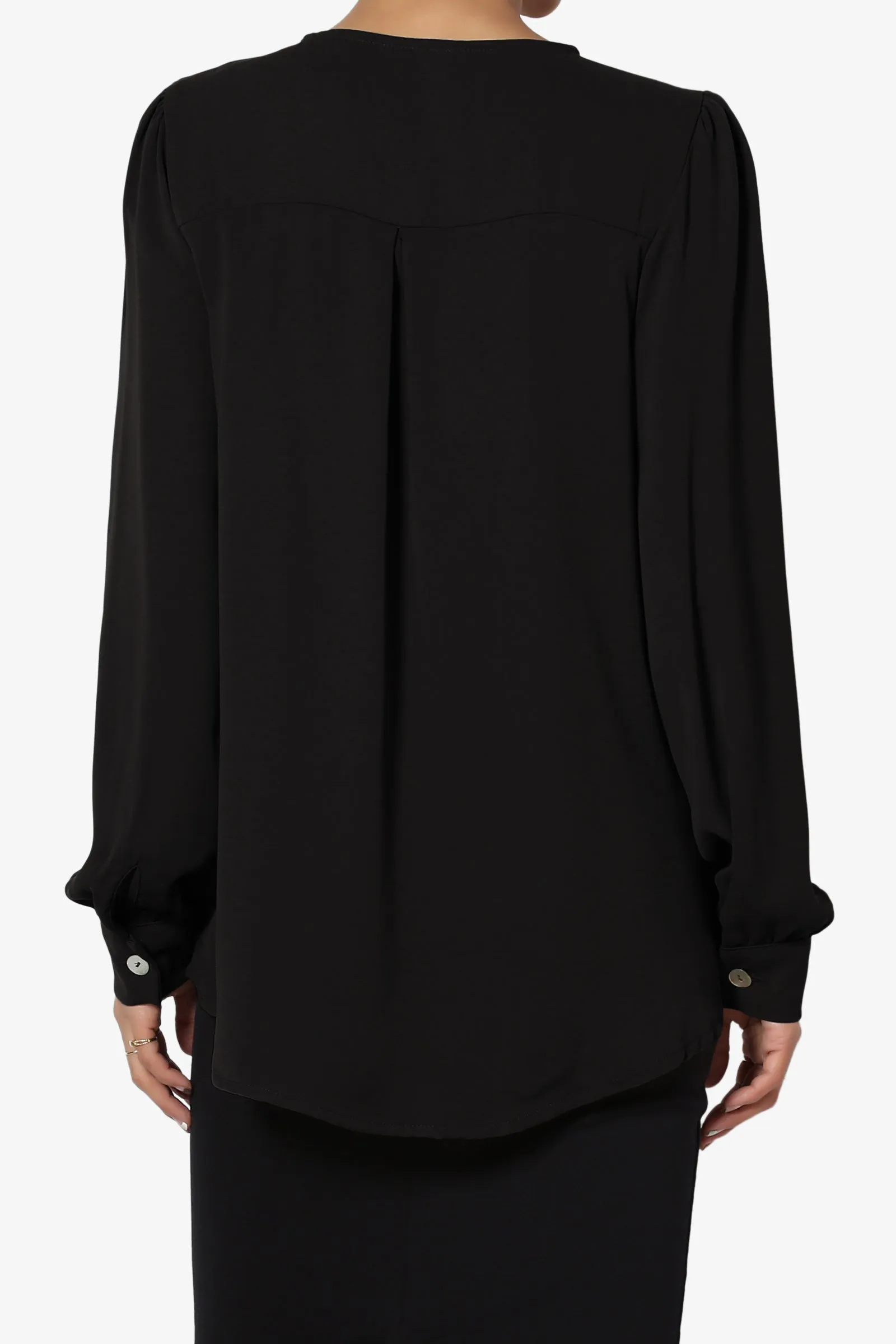 Leena V-Neck Button Front Blouse