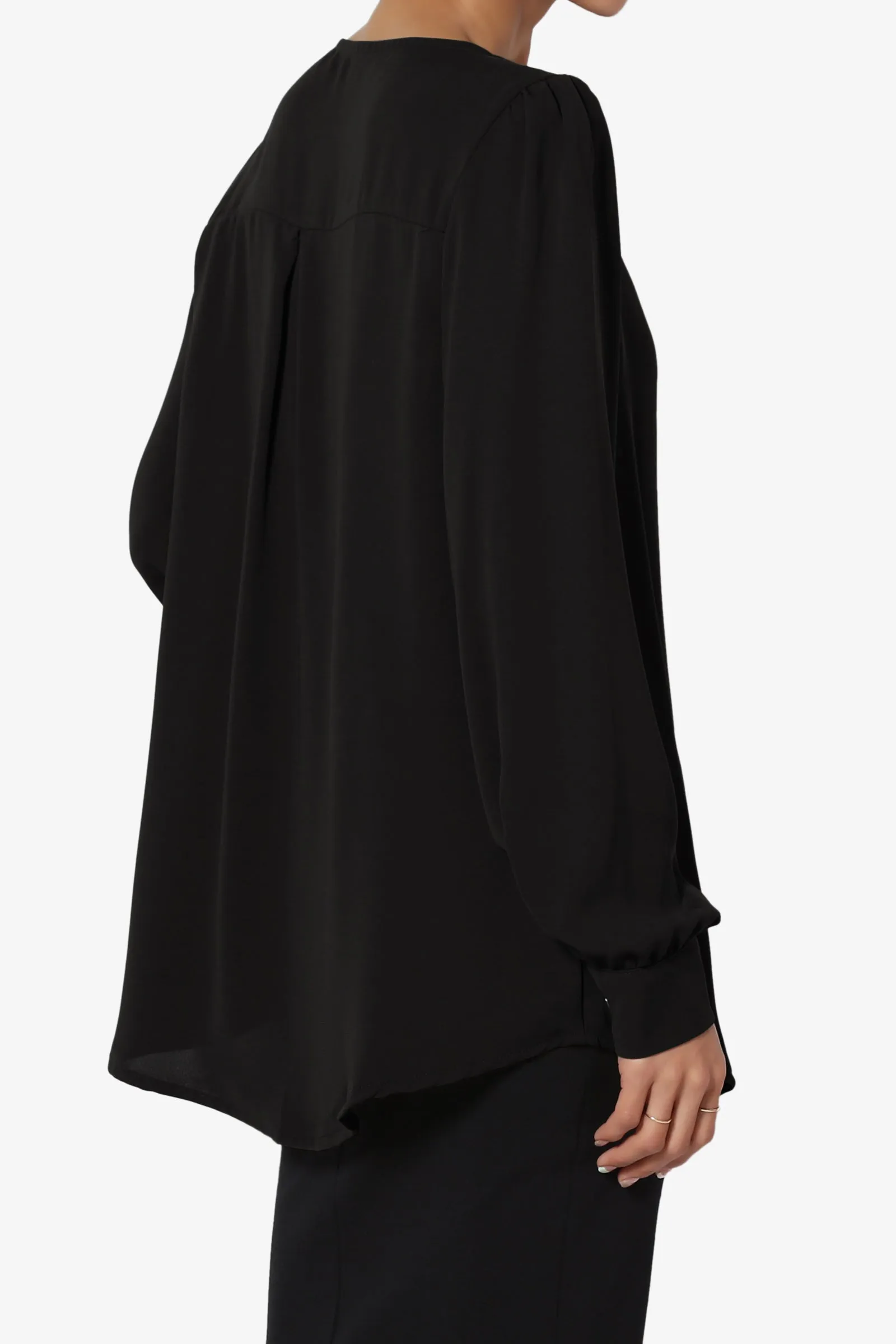 Leena V-Neck Button Front Blouse