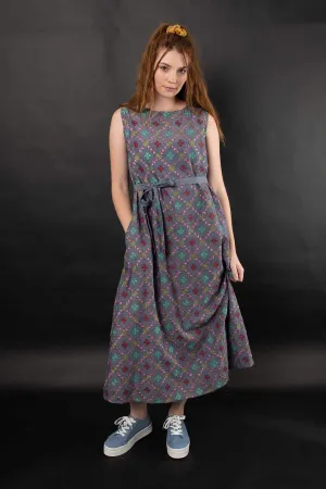 LIANA EMBROIDERED CHAMBRAY DRESS- MULTI EMB