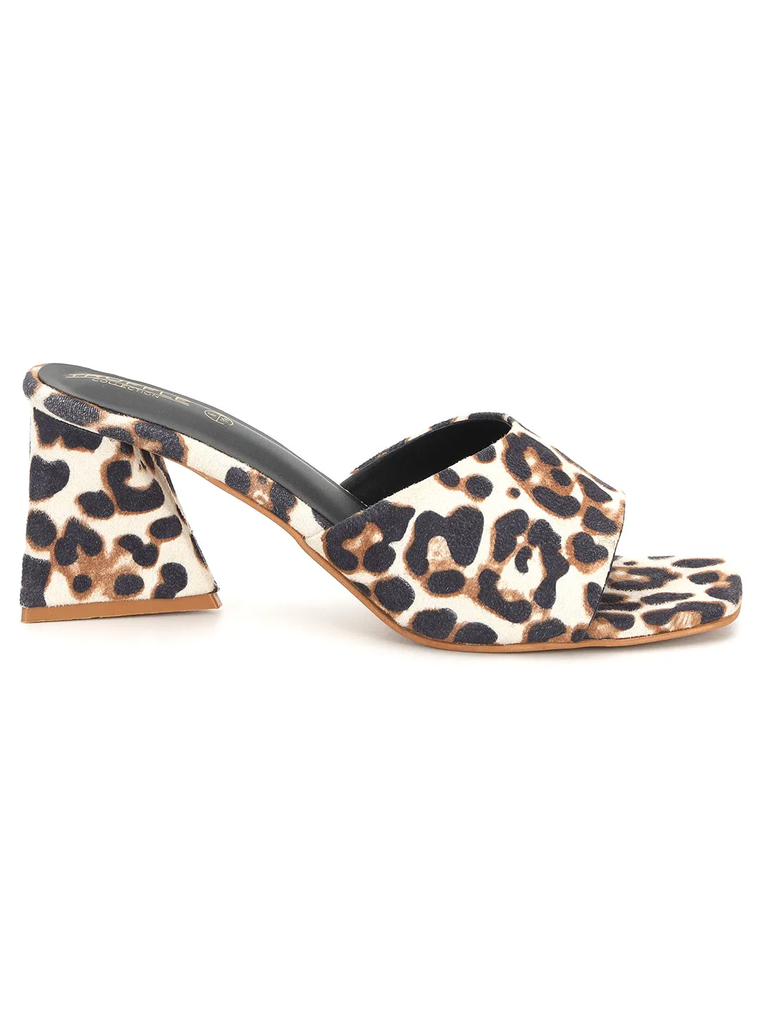 Light Beige Suede Stylish Slip-On Block Mules (TC-NK-005-LBLEO)