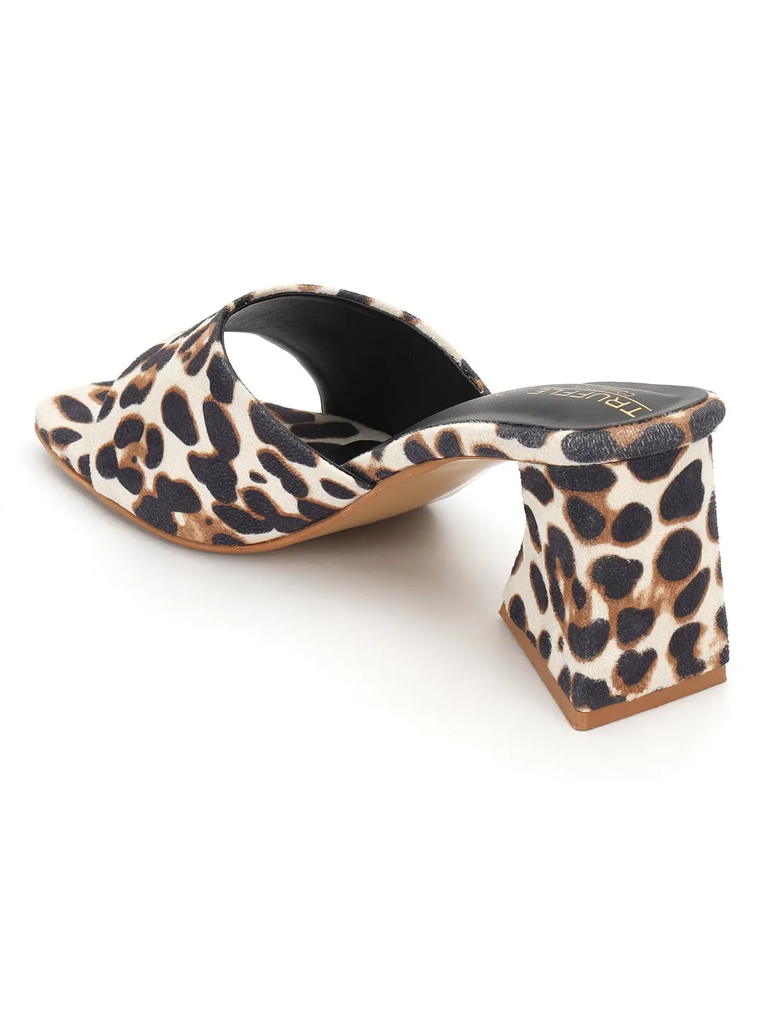 Light Beige Suede Stylish Slip-On Block Mules (TC-NK-005-LBLEO)