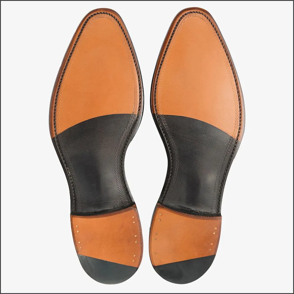 Loake Trinity Deep Mahogany Calf Semi Brogue Leather Sole @