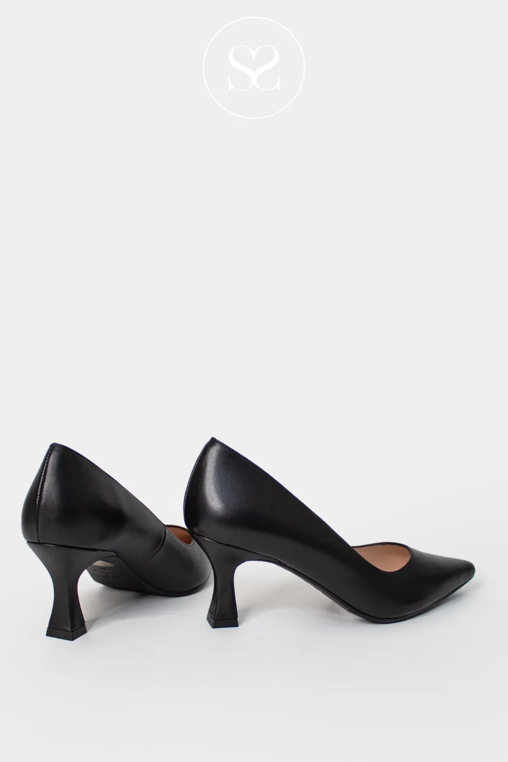 LODI JONA BLACK LEATHER COURT SHOE