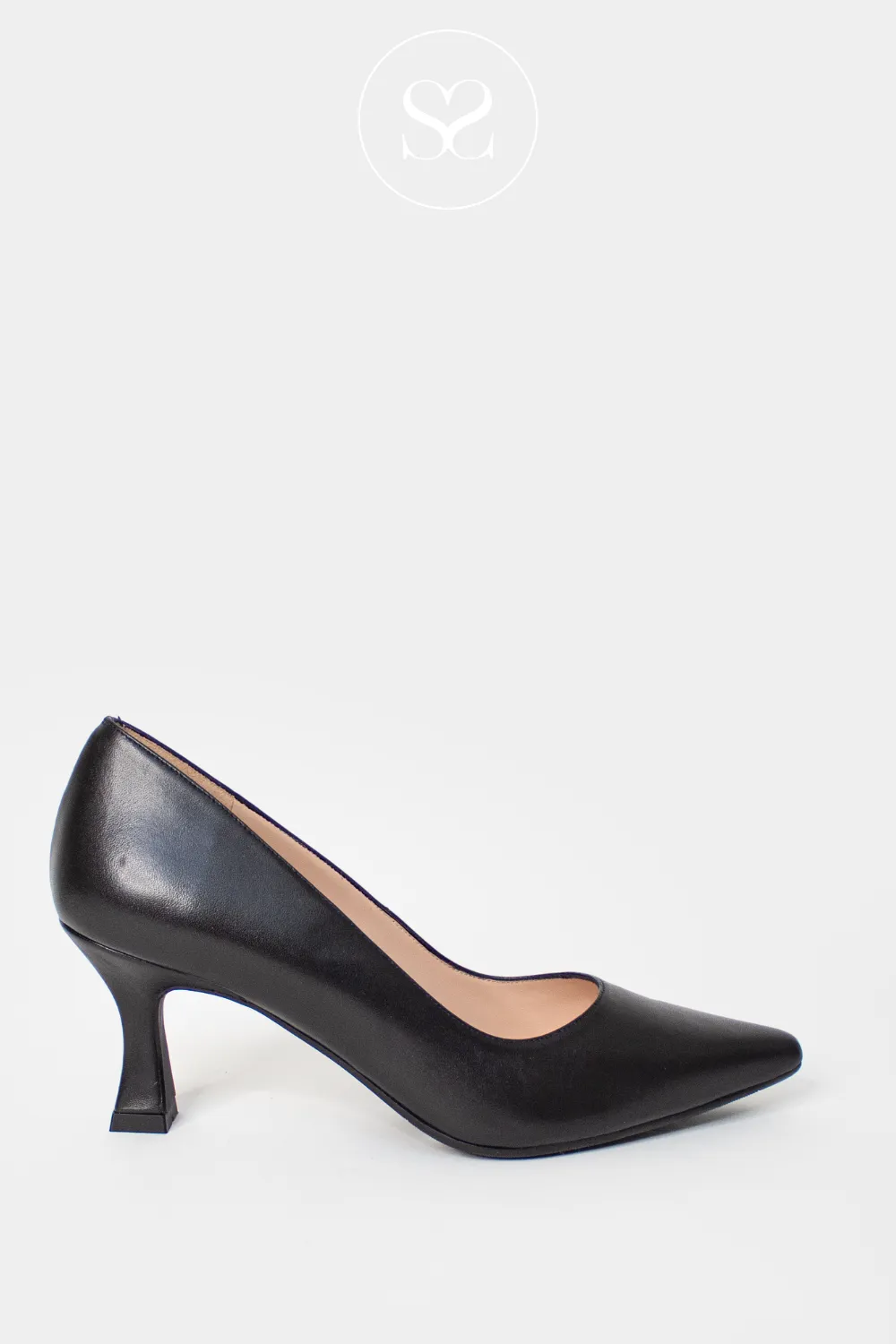 LODI JONA BLACK LEATHER COURT SHOE