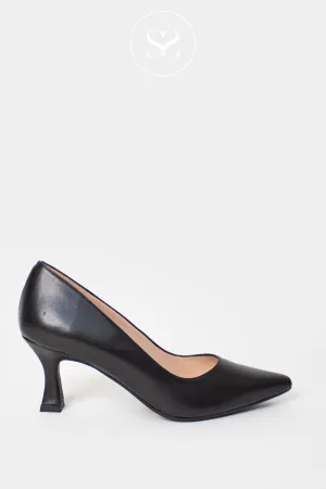 LODI JONA BLACK LEATHER COURT SHOE