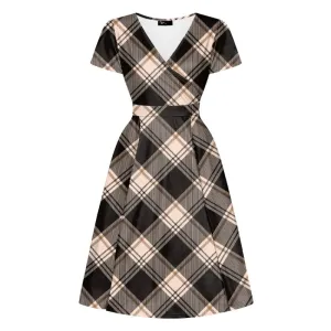 Lyra Dress - Dark Tartan