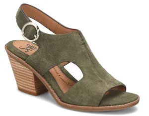 Maben suede slingback heel sandals in army green