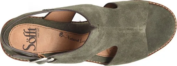 Maben suede slingback heel sandals in army green