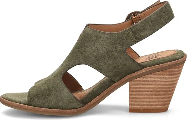 Maben suede slingback heel sandals in army green
