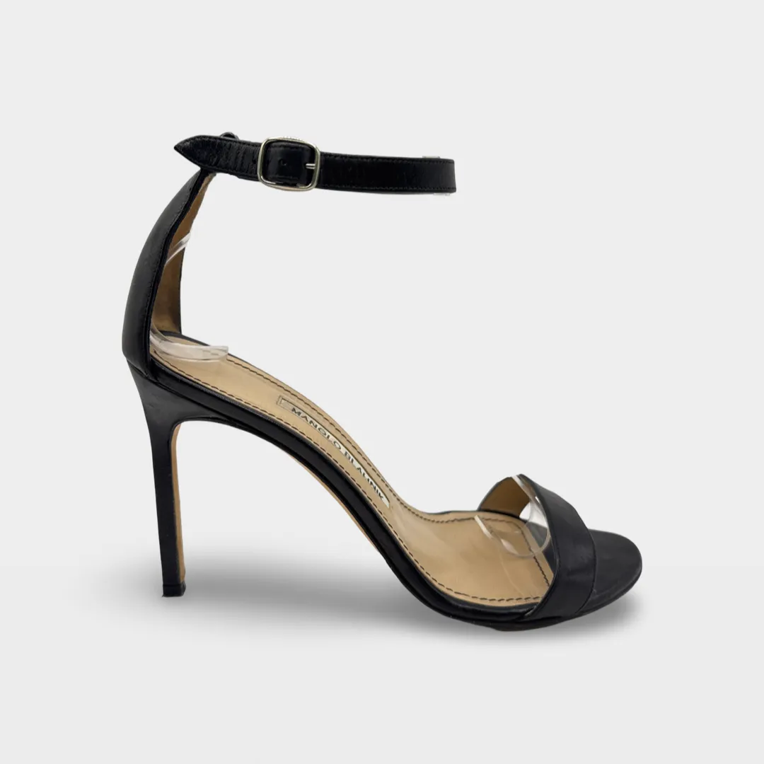 Manolo Blahnik Women's Leather sandal heels