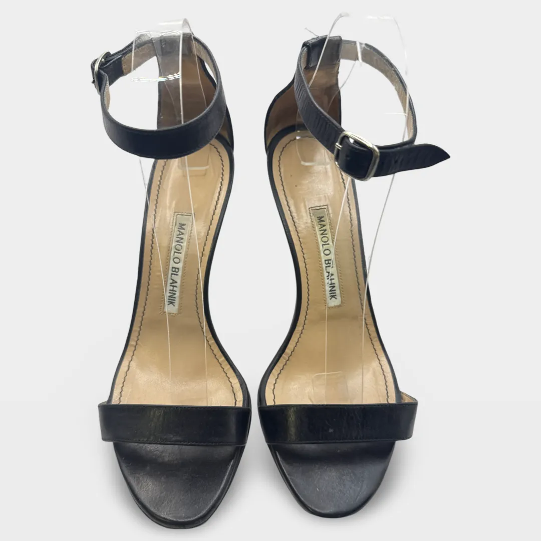Manolo Blahnik Women's Leather sandal heels