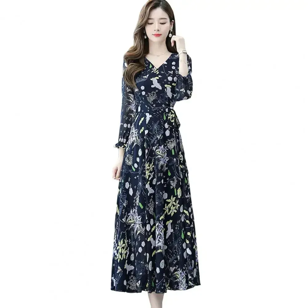Margot - Chic Floral Print A-Line Dress for Women