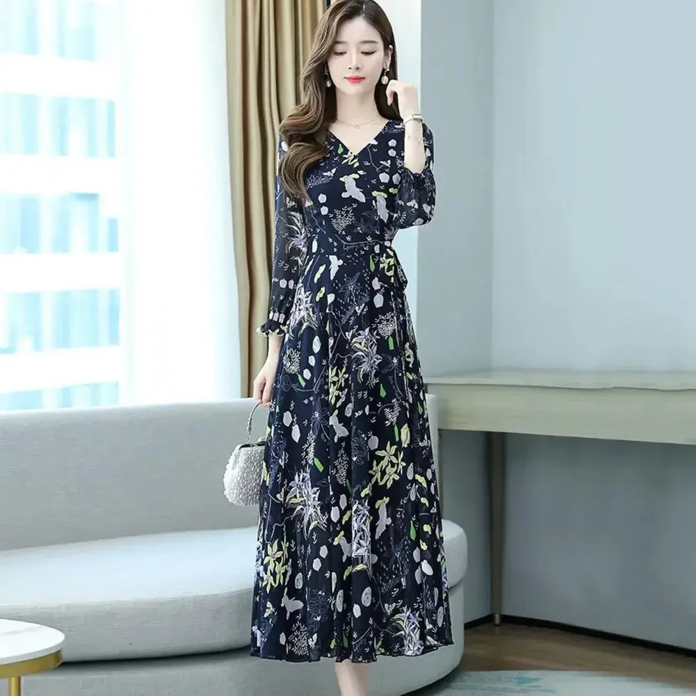 Margot - Chic Floral Print A-Line Dress for Women