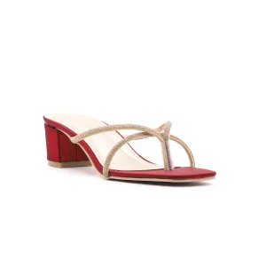 Maroon Fancy Chappal FN0579