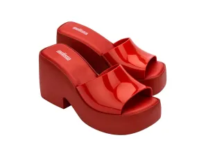Melissa Posh Ad Red Platform Heel Slide For Women