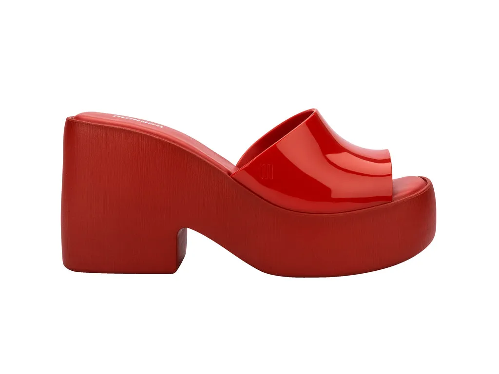 Melissa Posh Ad Red Platform Heel Slide For Women