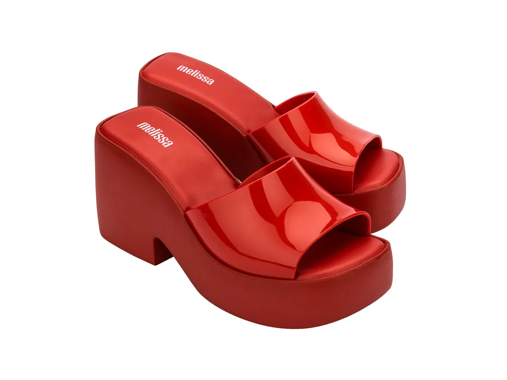 Melissa Posh Ad Red Platform Heel Slide For Women