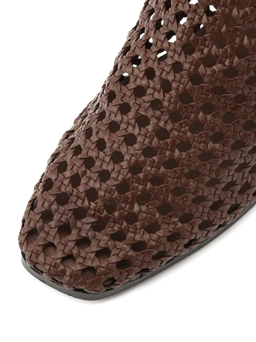 Mesh Sabot Heeled Sandals