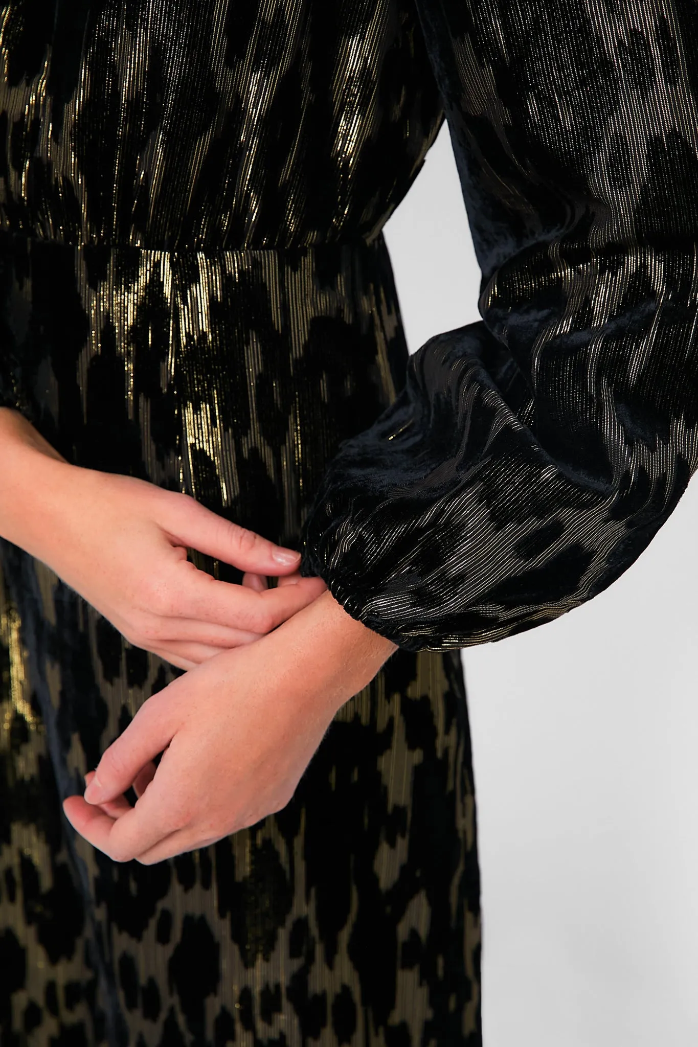 Metallic Velvet Burnout Gilly Dress