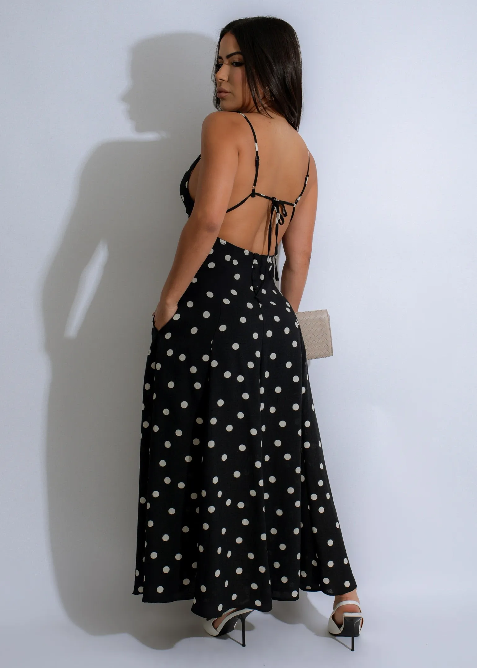Midnight Whimsy Midi Dress Black