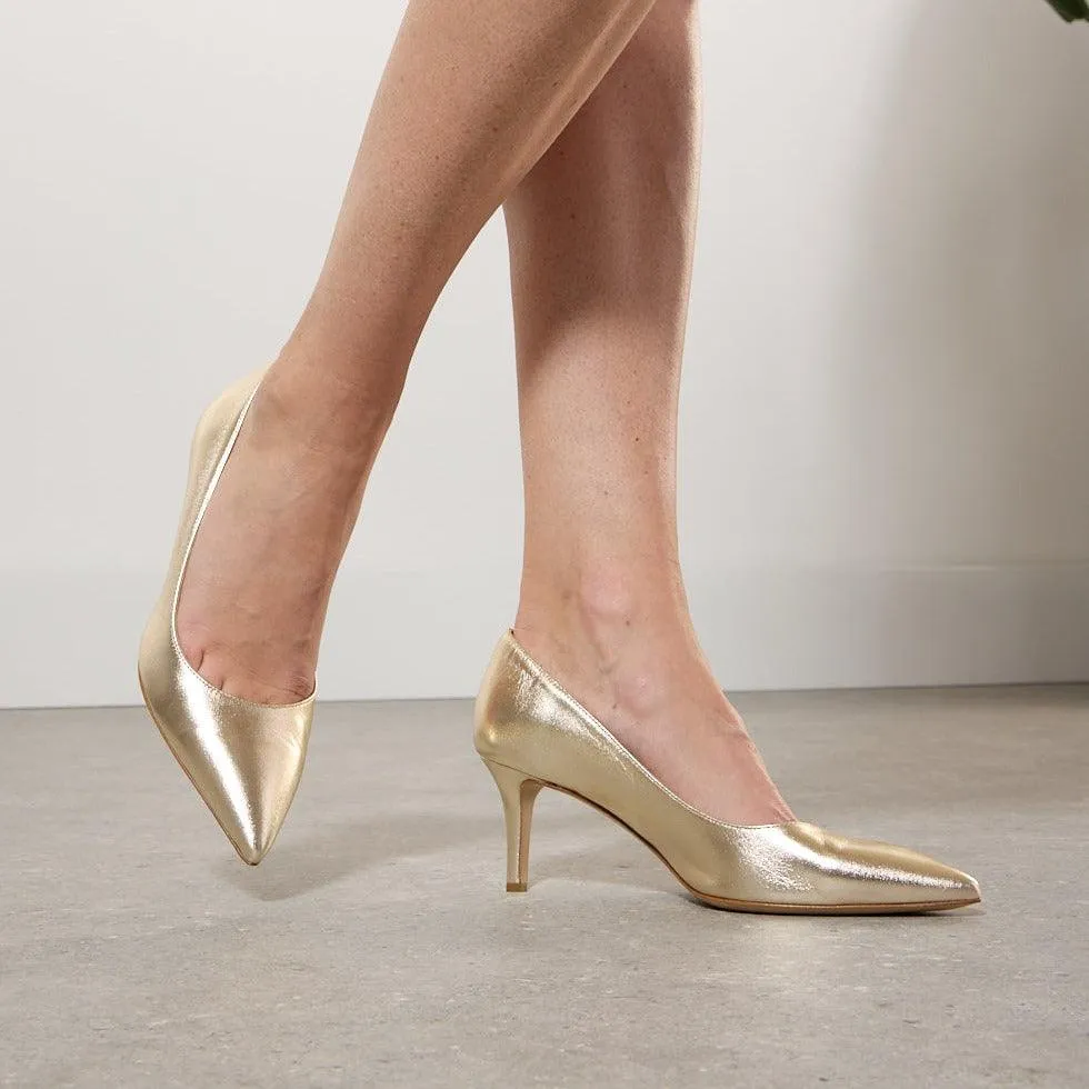 Milly Soft gold pump