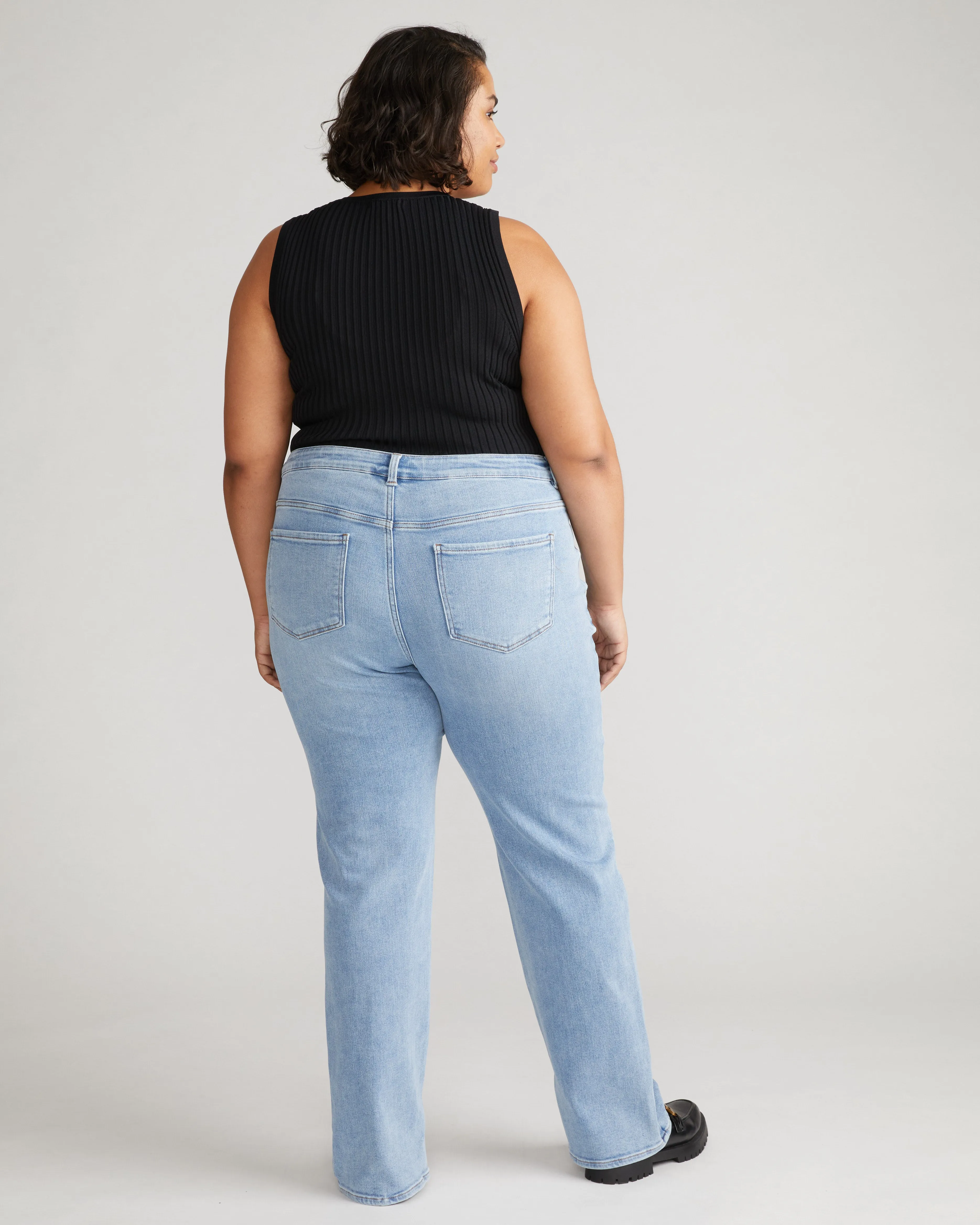 Mimi High Rise Split Hem Jeans 33 Inch - All Blue