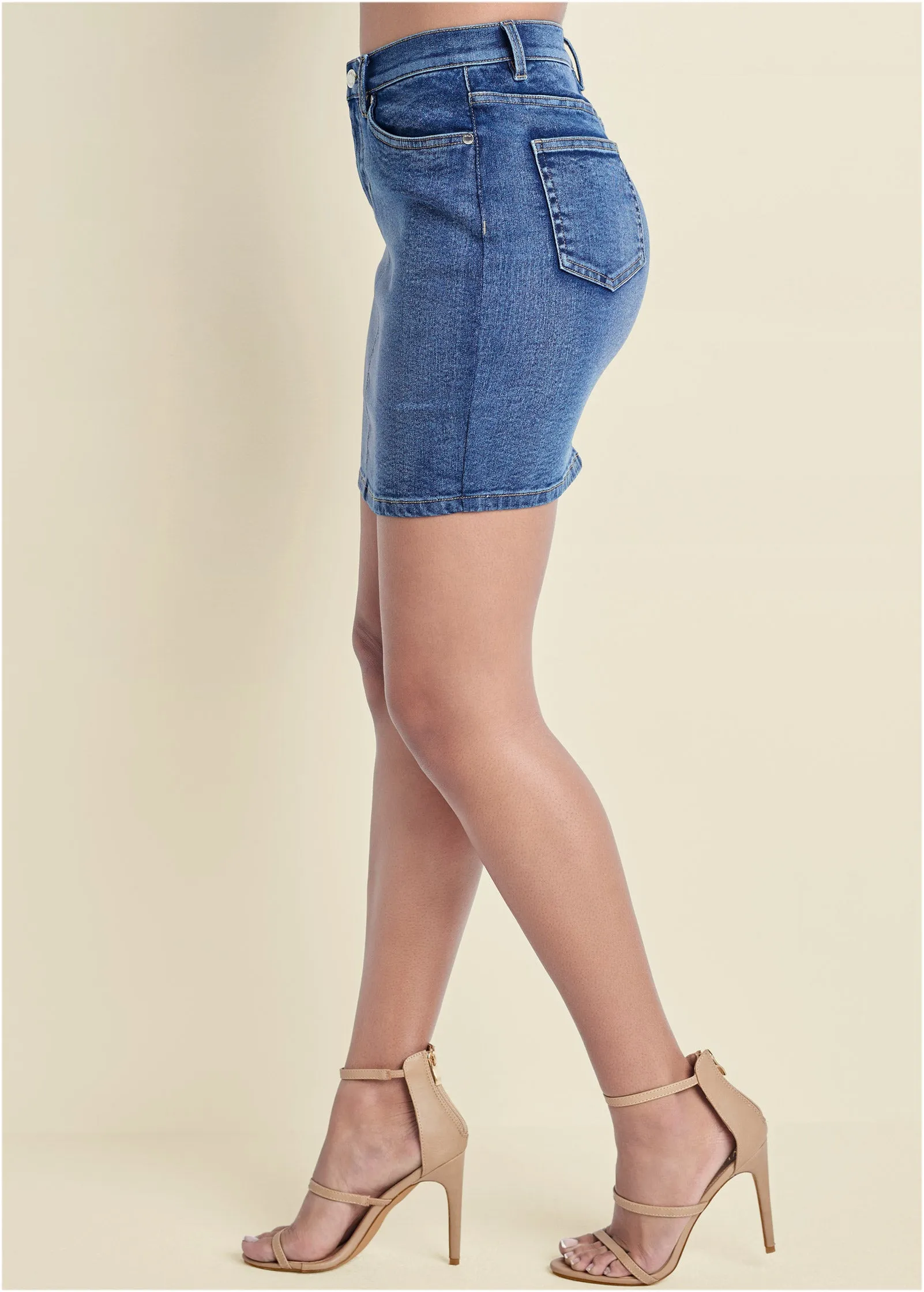Mini Jean Skirt - Medium Wash