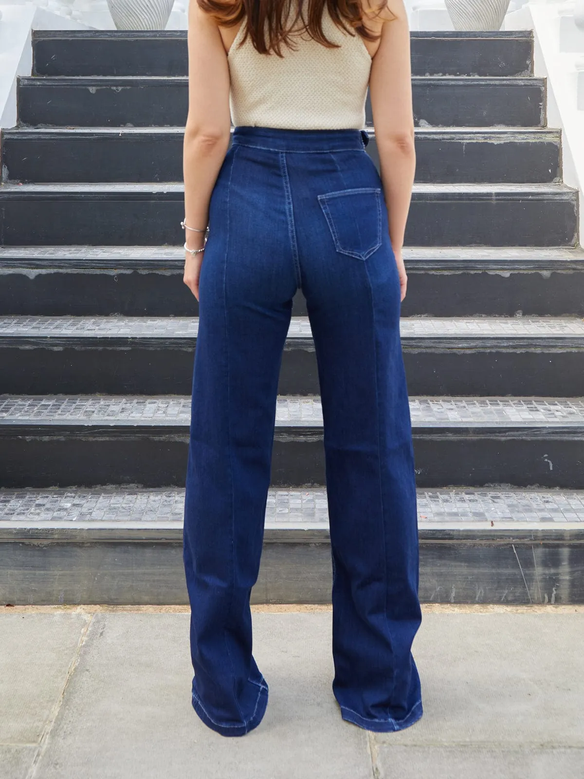 Minnie Wide Leg - Dark Denim