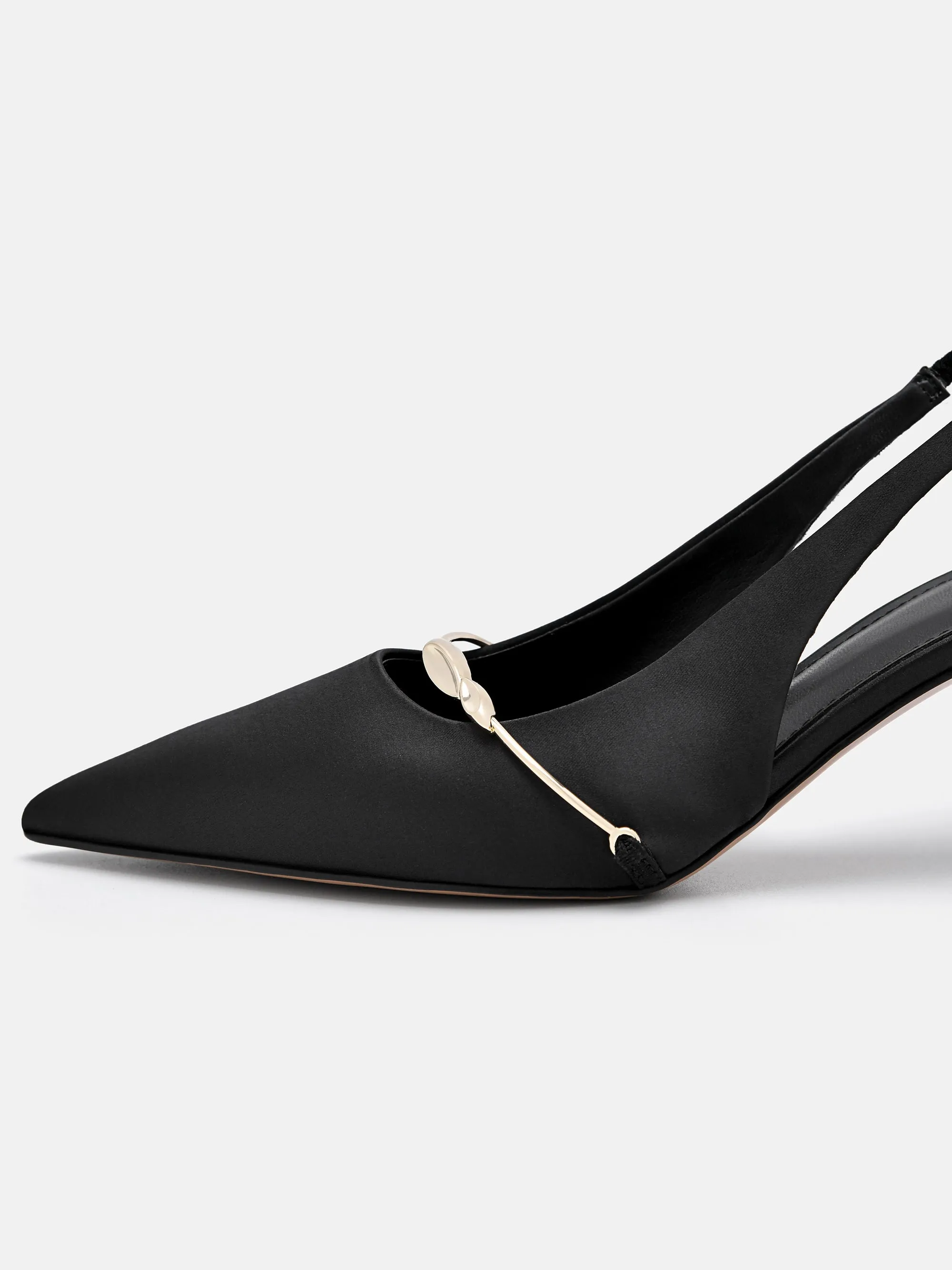 Mira Satin Slingback Pumps