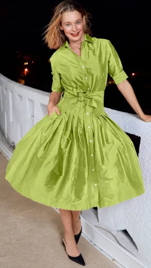 Mrs Maisel Silk Dress - Green
